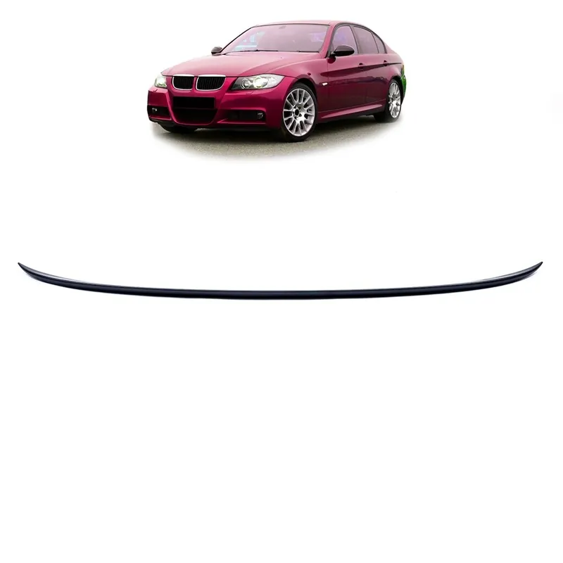 Garantierte Lieferung Heck Spoiler Lippe Sport Schwarz matt + 3M für BMW 3er E90 Limousine ab 05-11