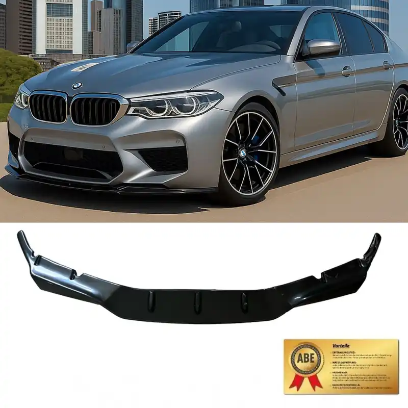 Markenware Frontlippe Frontspoiler glanz für BMW M5 (F90) Vorfacelift ab 2017-2020 + ABE