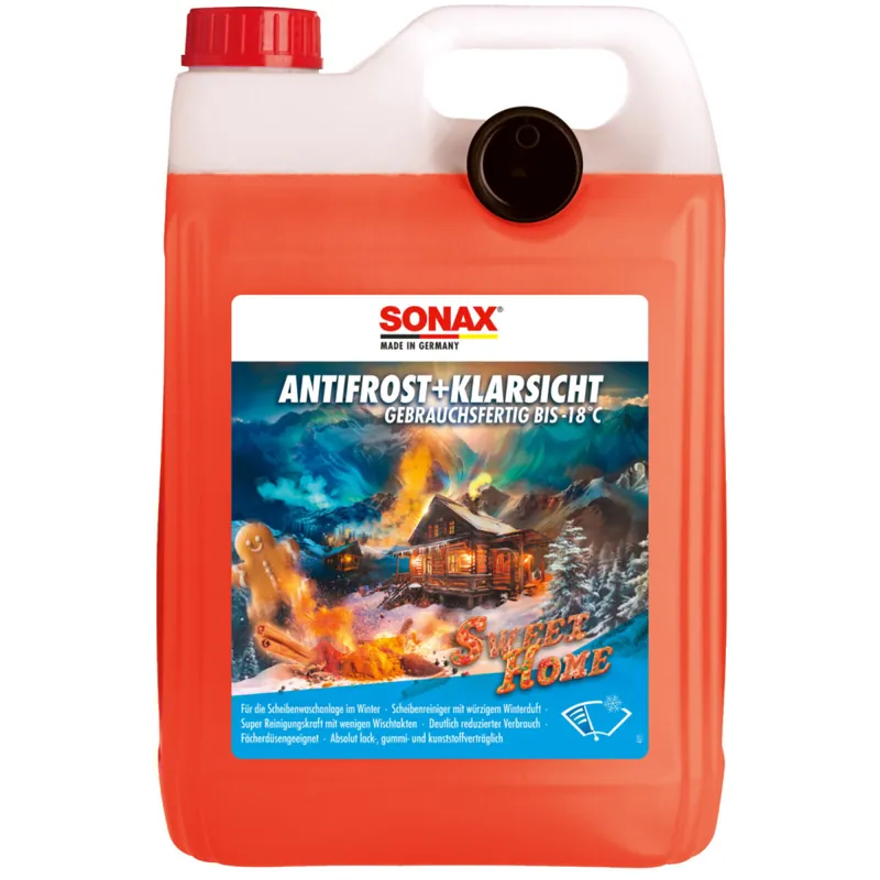 Scheibenfrostschutz Sonax Sweet Home+Klar Sicht bis -18 °C 5 Liter Neue Kollektion