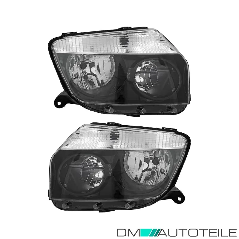 Neuheit Scheinwerfer Depo schwarz H7/H1 SET passt für Dacia Duster (HS) ab 2010-2018